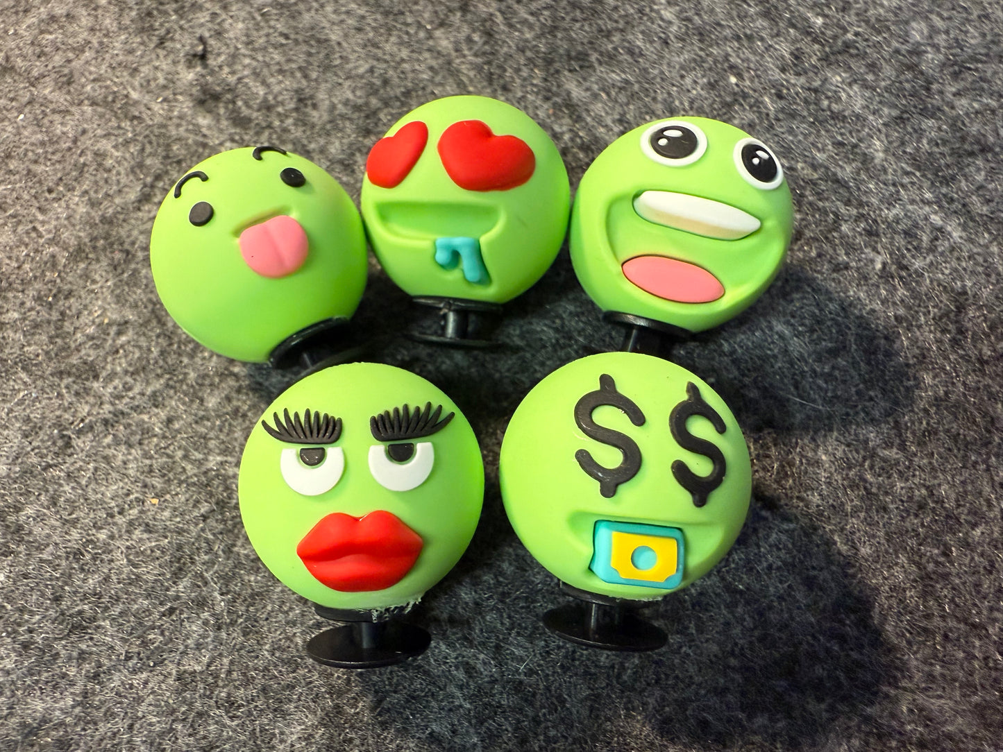 3D Emoji face cute angry love cool and More Shoe Charms Best Quality JuliesDecalDesign