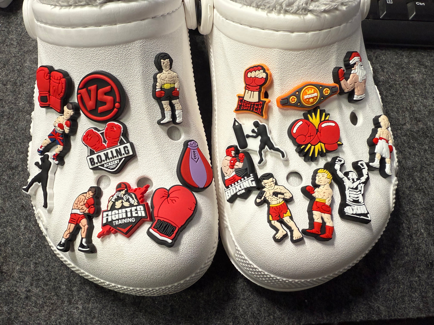 BOXING Gym Workout Exercise theme shoe charms