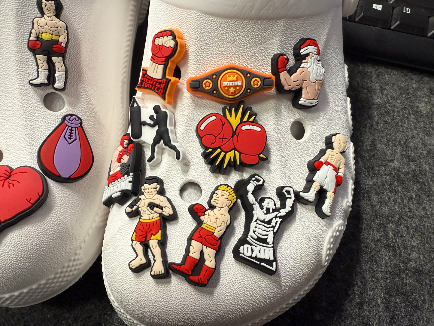BOXING Gym Workout Exercise theme shoe charms