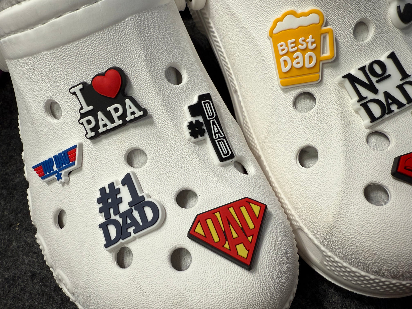 I love Dad PAPA Father's Day Gifts shoe charms