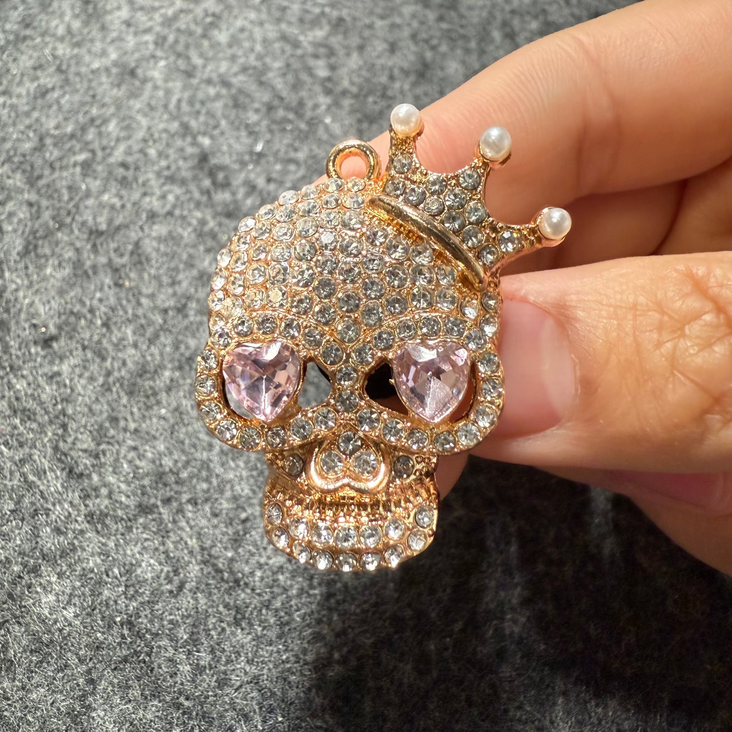 Fancy Metal rhinestone Skull skeleton Halloween Shoe Charms JuliesDecalDesign