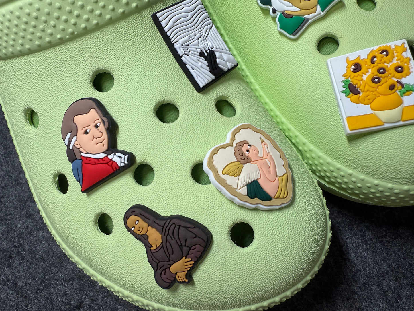 Famous Arts Paintings Artist Painting Musician Design Theme Shoe Charms