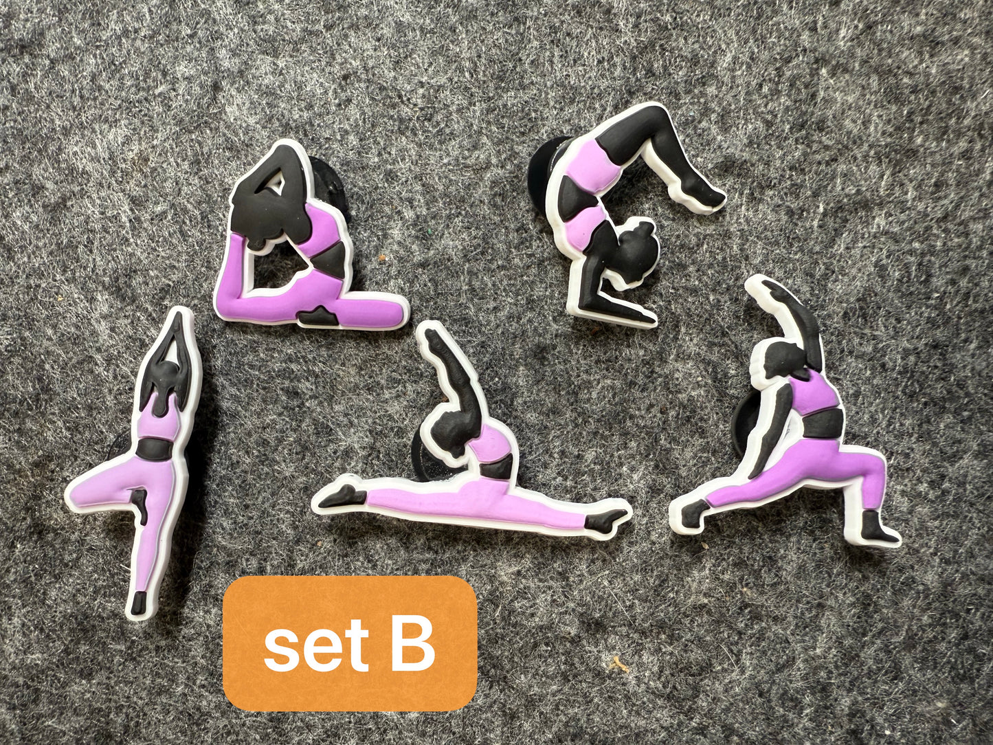YOGA I love yoga Gym Work out Exercise theme shoe charms