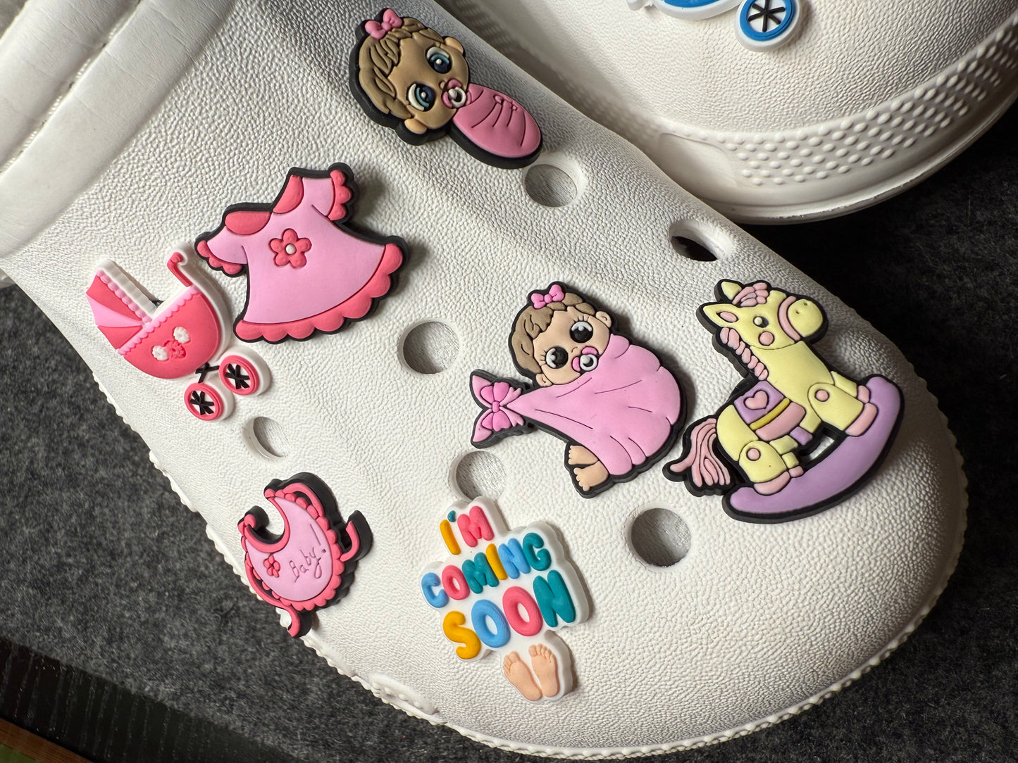 Baby Shower Cute baby angel Design Theme Shoe Charms Best Quality JuliesDecalDesign