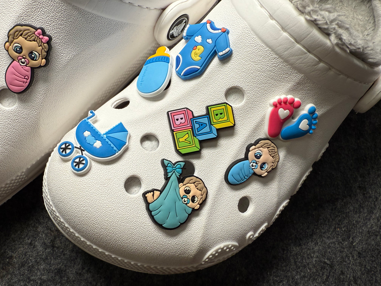 Baby Shower Cute baby angel Design Theme Shoe Charms Best Quality JuliesDecalDesign