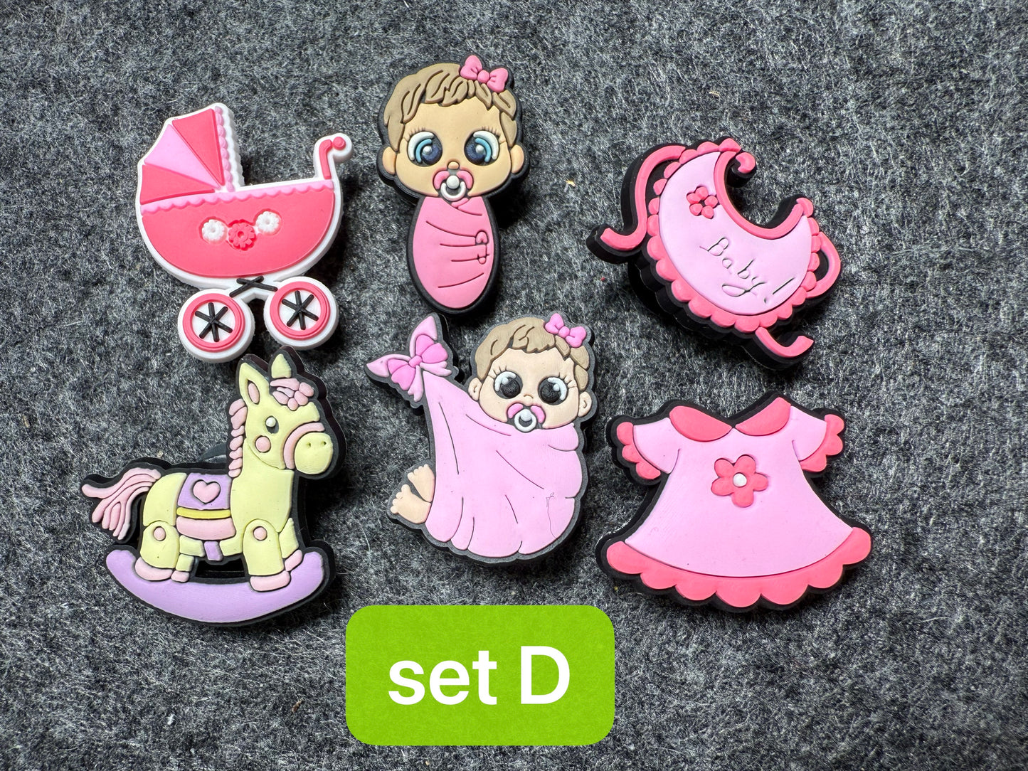 Baby Shower Cute baby angel Design Theme Shoe Charms Best Quality JuliesDecalDesign