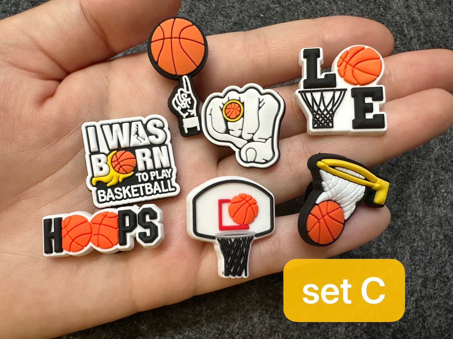 Basketball Sports Lover MVP Slam dunk Design Theme Shoe Charms