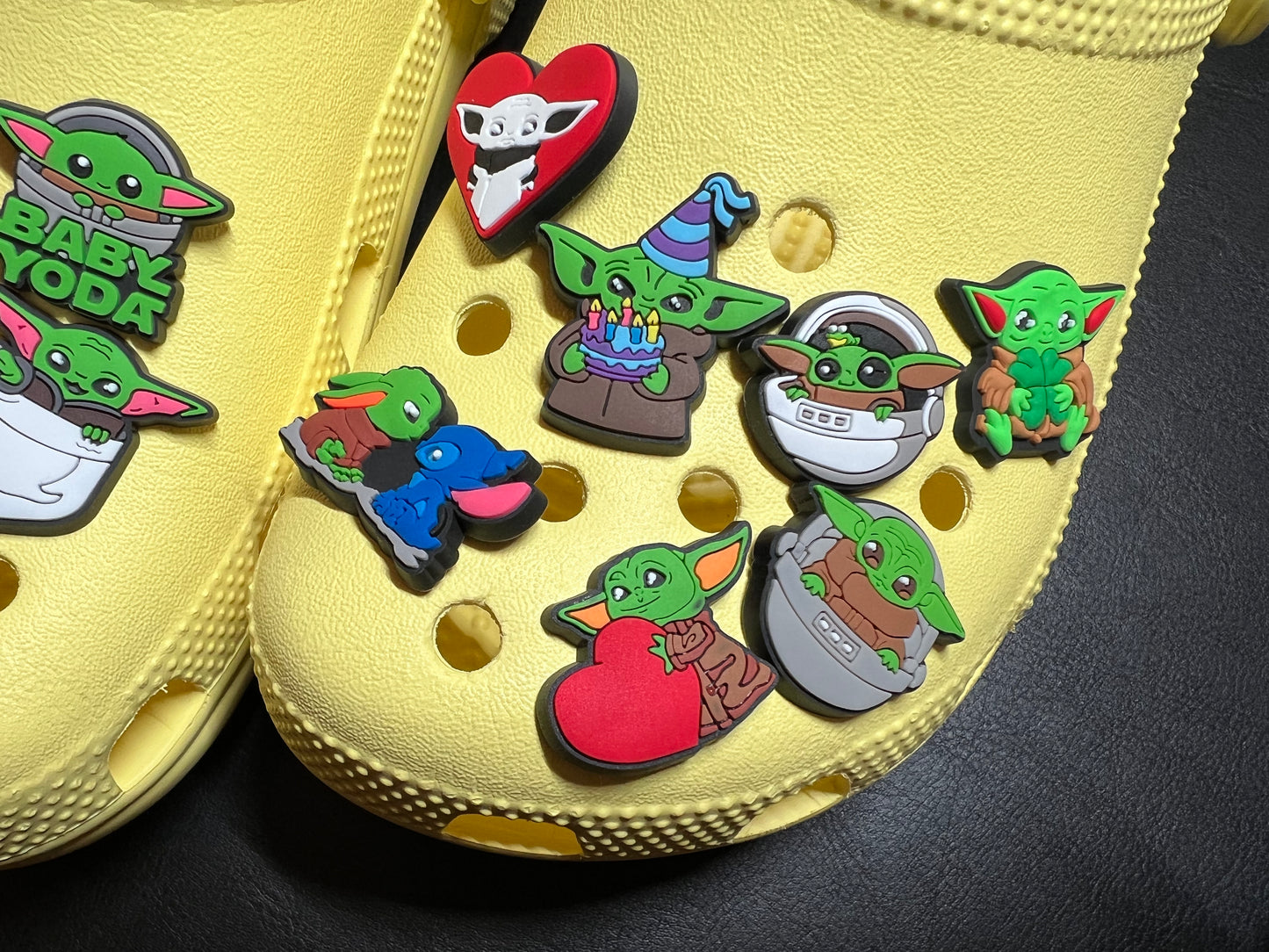 Baby Yoda movie character Cute Alien and more shoe charms