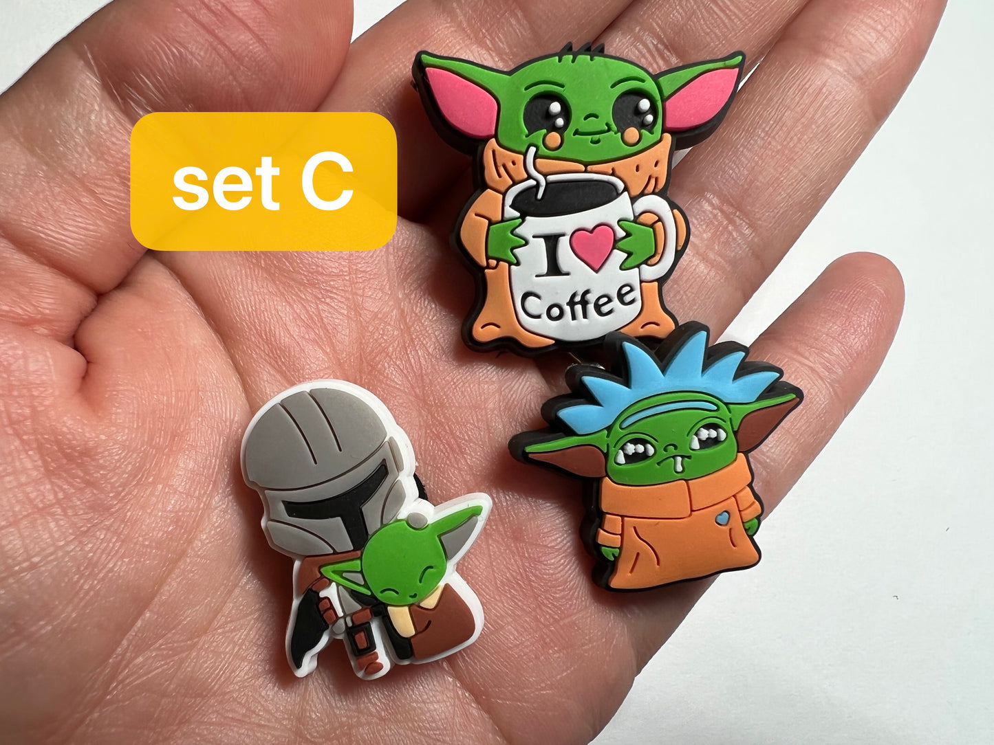 Baby Yoda movie character Cute Alien and more shoe charms