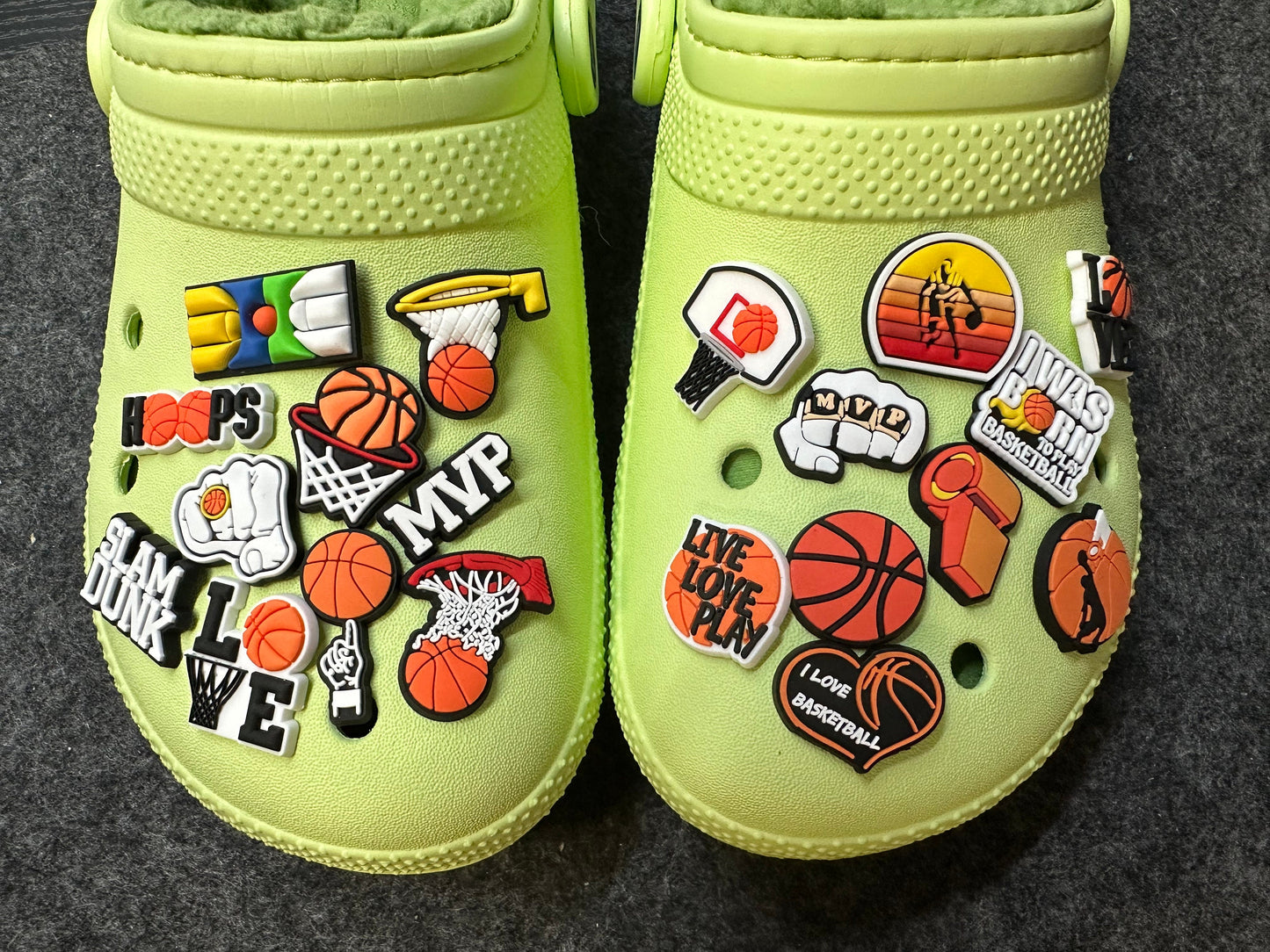 Basketball Sports Lover MVP Slam dunk Design Theme Shoe Charms