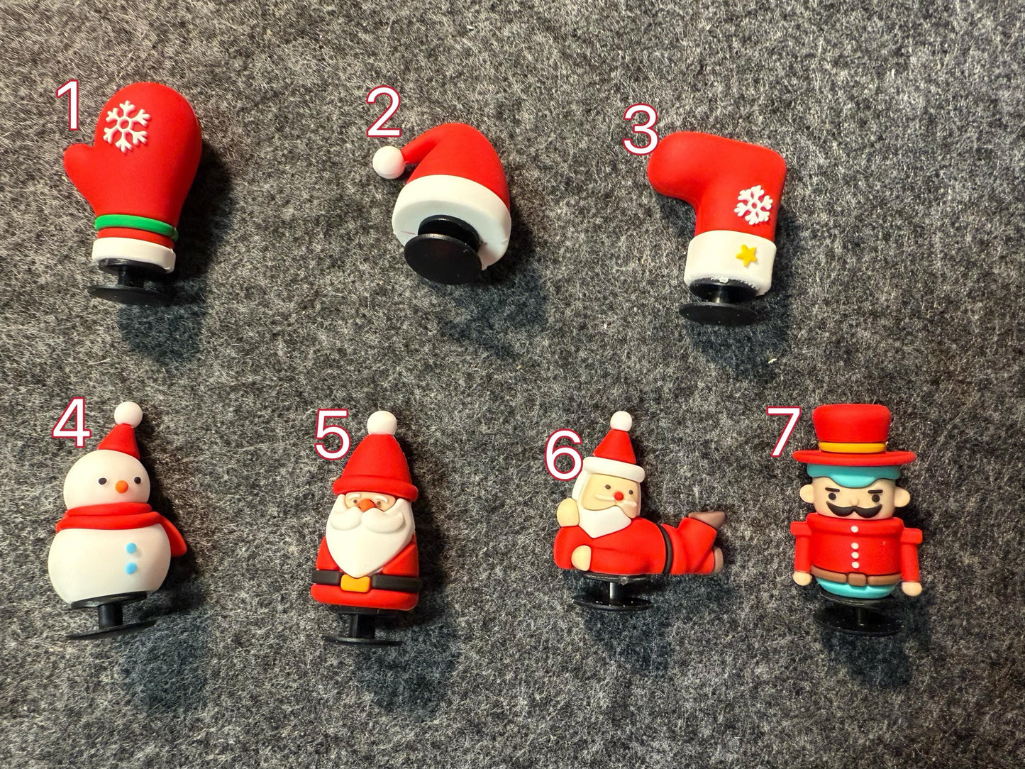 3D Christmas Theme Shoe Charms High-Quality JuliesDecalDesign