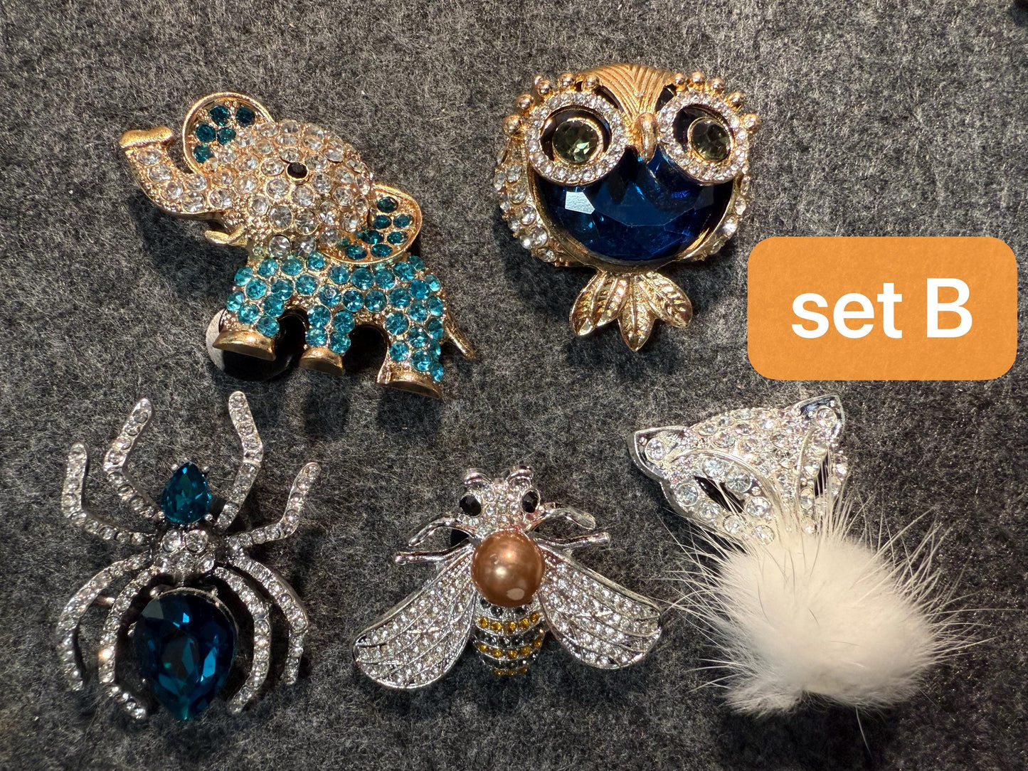 Fancy Metal GEM Rhinestone Flowers Bird Butterfly Cactus Pineapple Owl Spider Elephant and more Shoes Charms for DIY Unique Special Shoes
