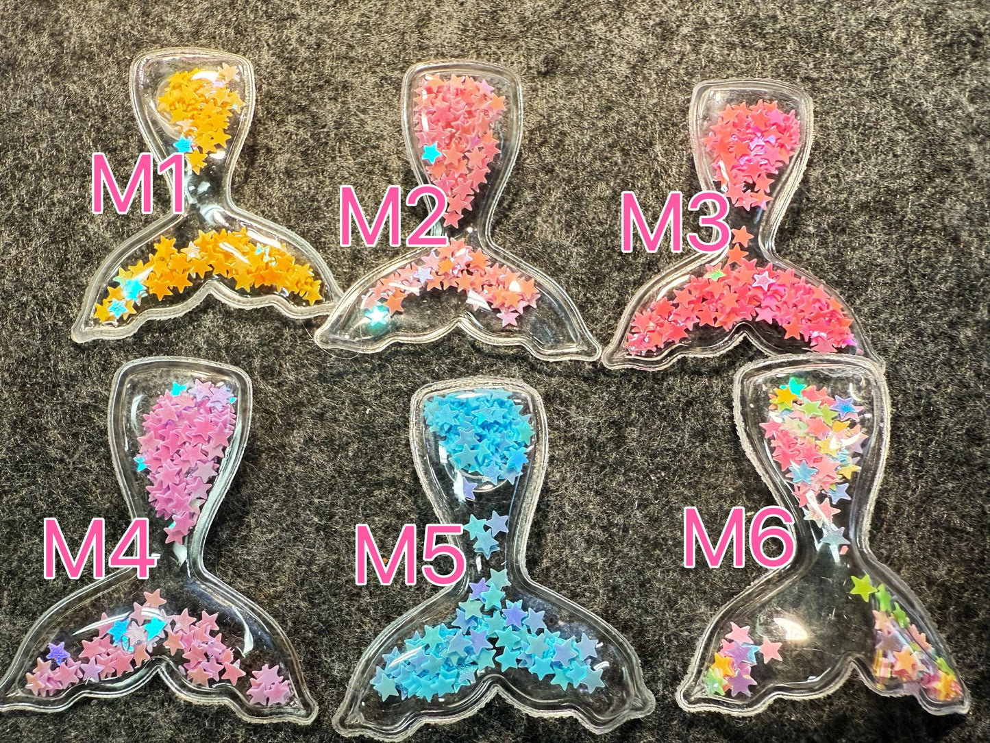 Bling Bling sequin appliques Glitter charms Mermaid tail Unicorn Hearts for DIY Unique Special Croc Shoes JuliesDecalDesign