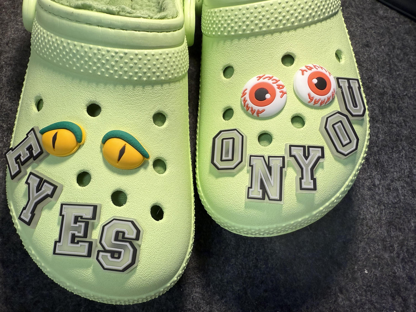 3D Horror Eyes and animal face set Shoe Charms JuliesDecalDesign