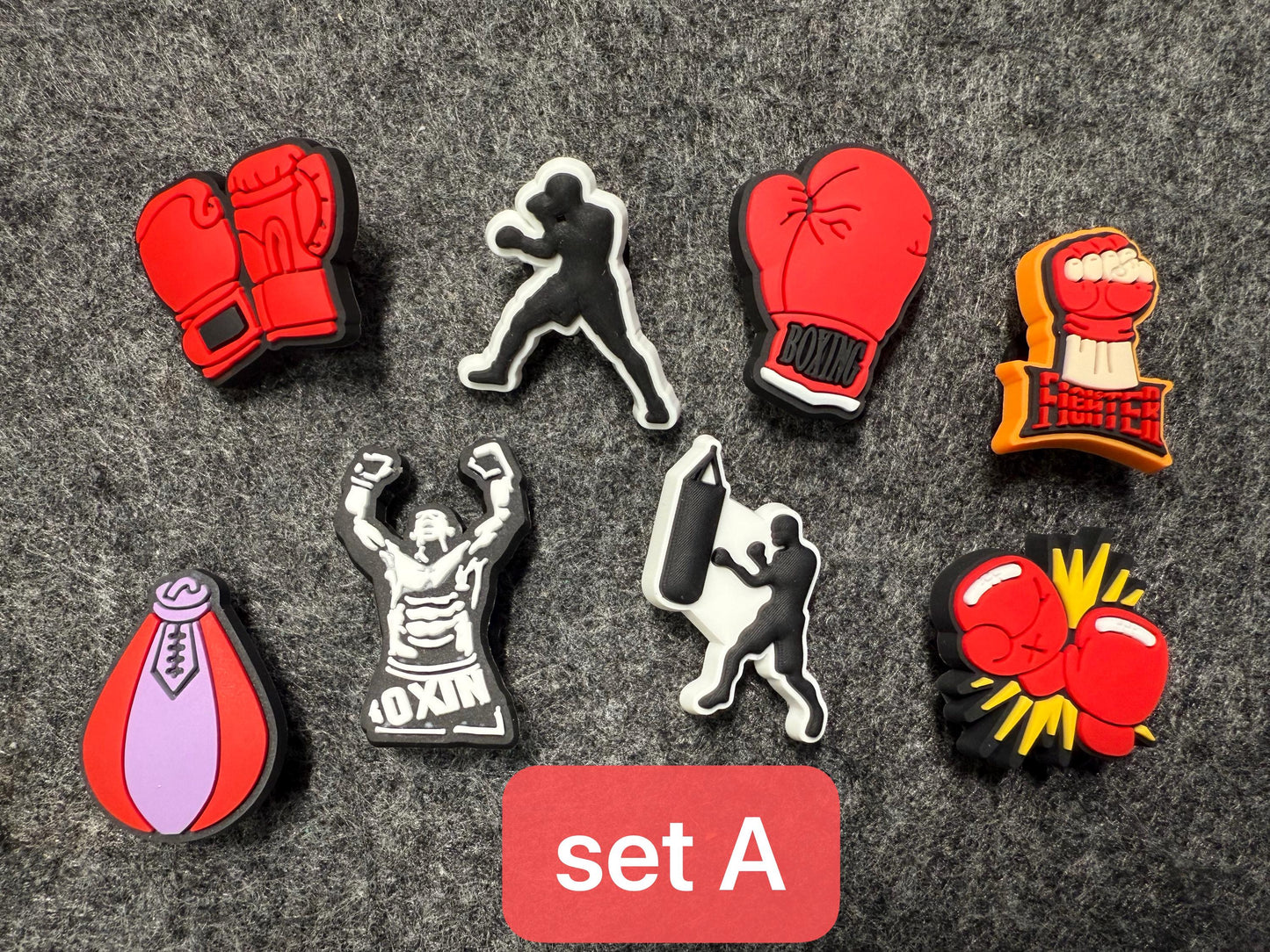 BOXING Gym Workout Exercise theme shoe charms