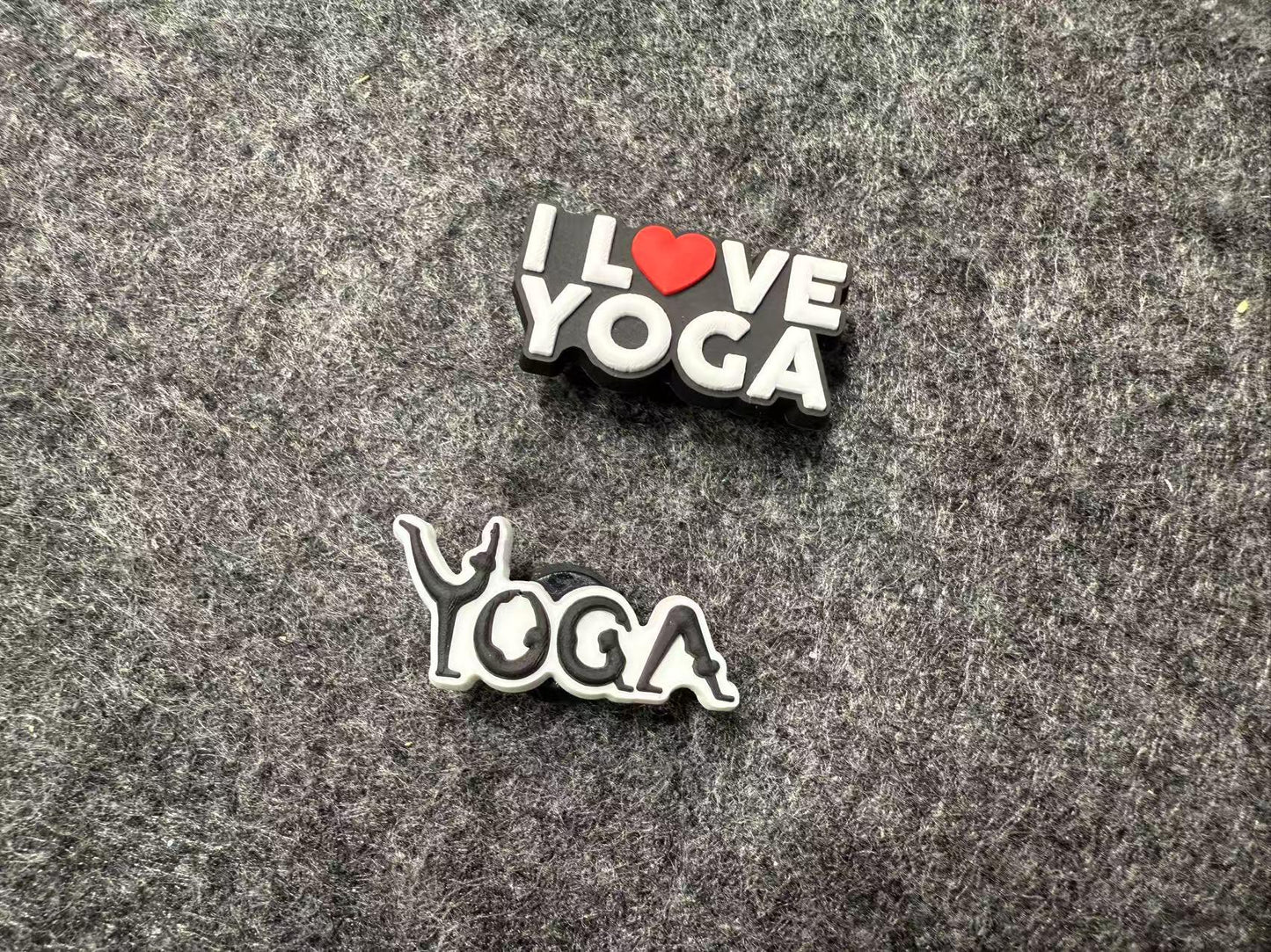 YOGA I love yoga Gym Work out Exercise theme shoe charms