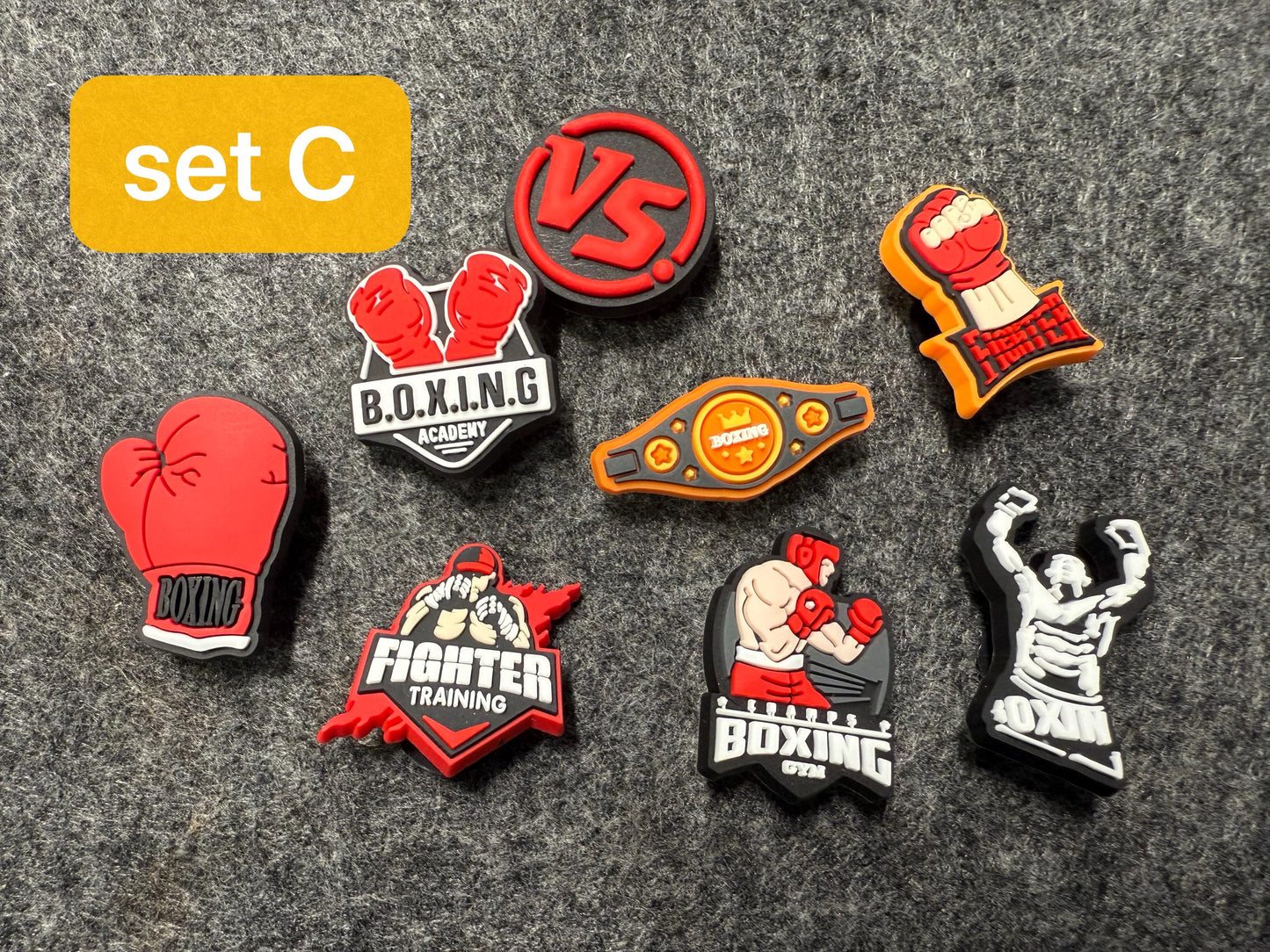 BOXING Gym Workout Exercise theme shoe charms
