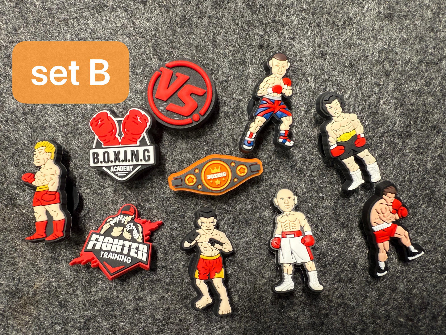 BOXING Gym Workout Exercise theme shoe charms