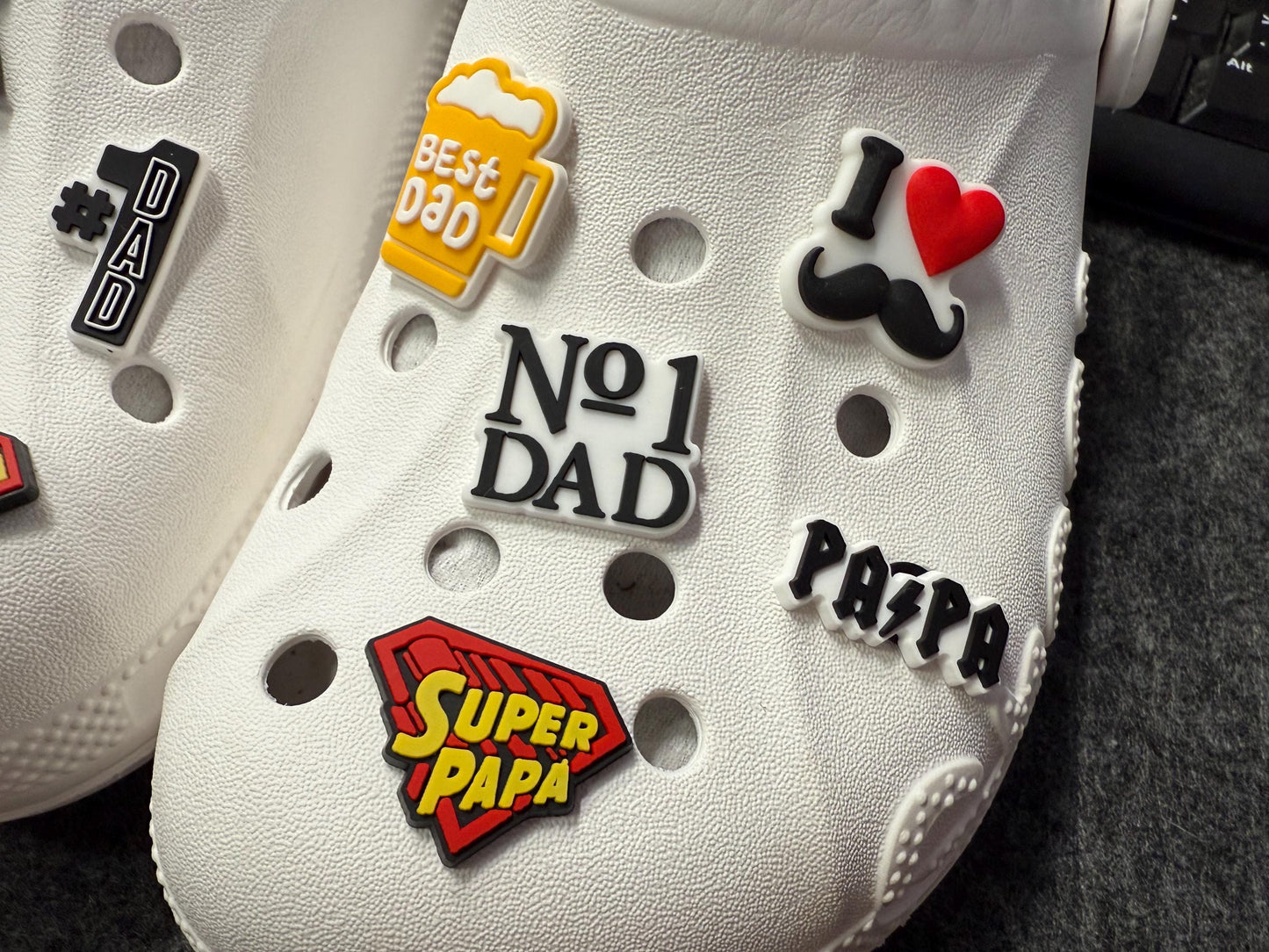 I love Dad PAPA Father's Day Gifts shoe charms