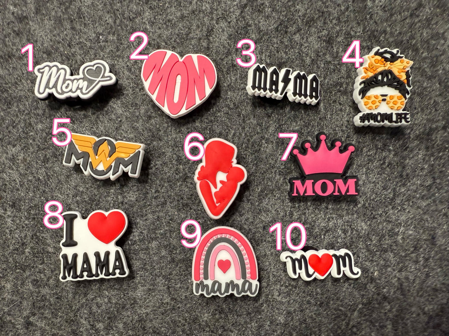 I love MOM MAMA Mother's Day Gifts Mom and baby shoe charms