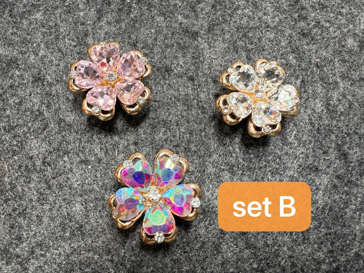 Fancy Metal GEM Rhinestone Flowers Cat Butterfly and more Shoes Charms for DIY Unique Special Shoes