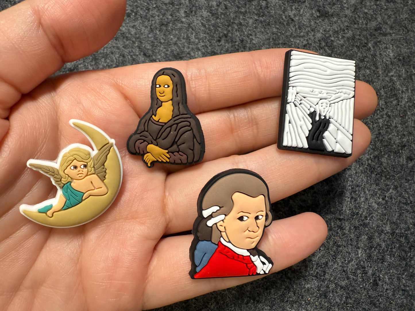 Famous Arts Paintings Artist Painting Musician Design Theme Shoe Charms
