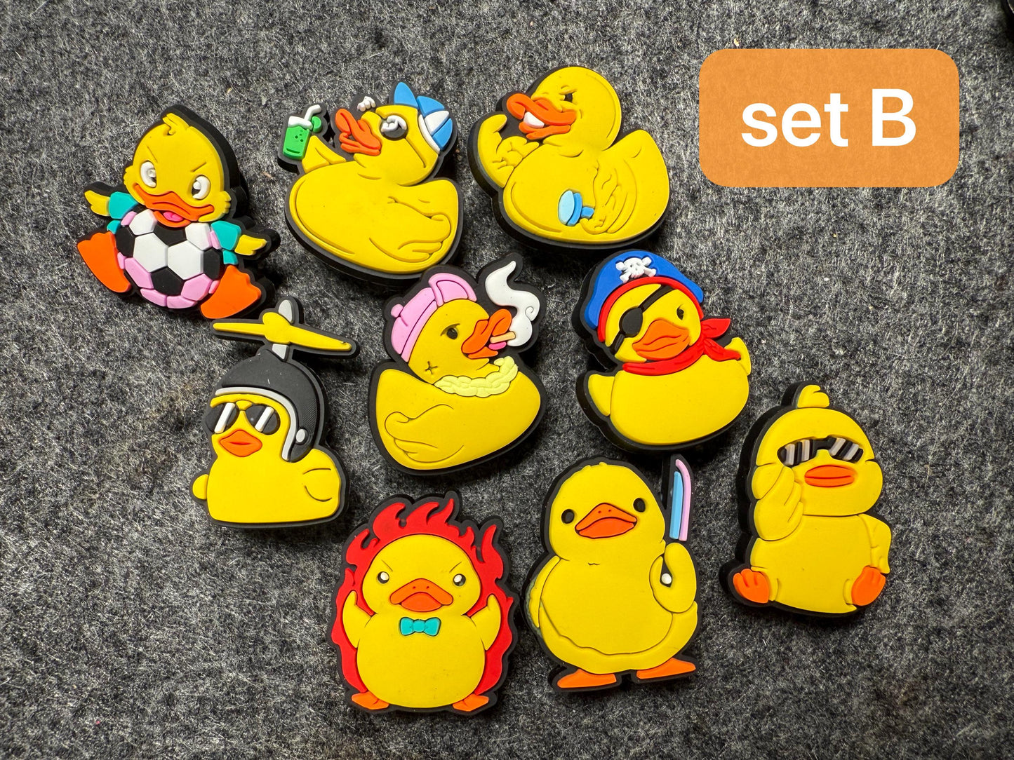 Cute Yellow Duck Rubber Duck Theme Fancy shoe charms