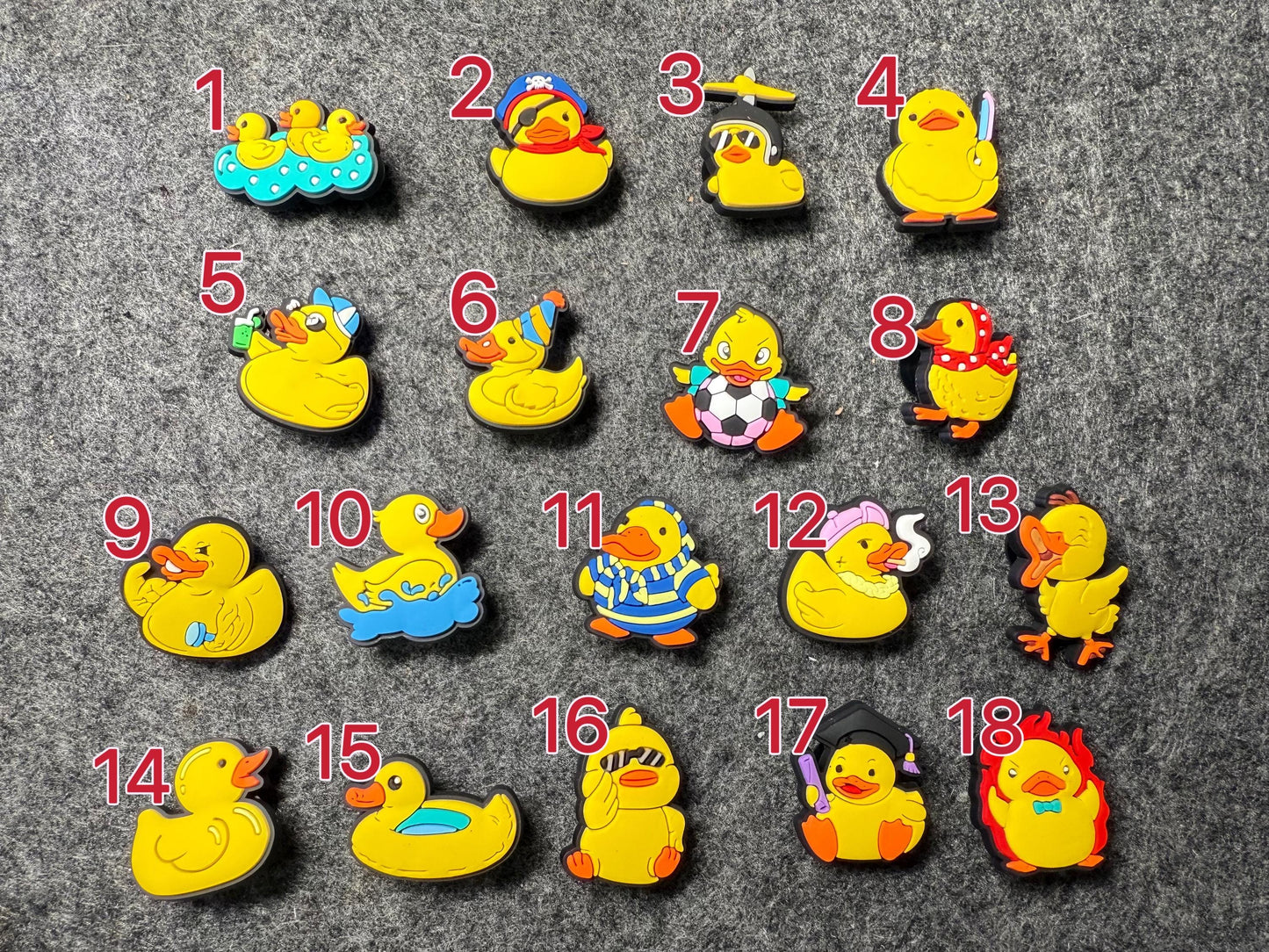 Cute Yellow Duck Rubber Duck Theme Fancy shoe charms