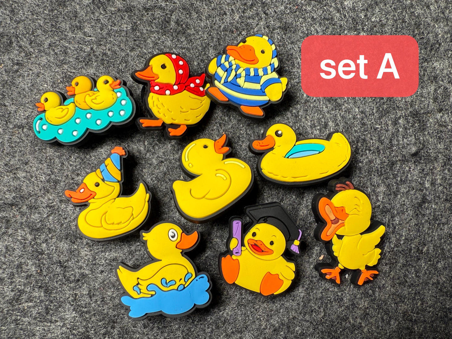 Cute Yellow Duck Rubber Duck Theme Fancy shoe charms