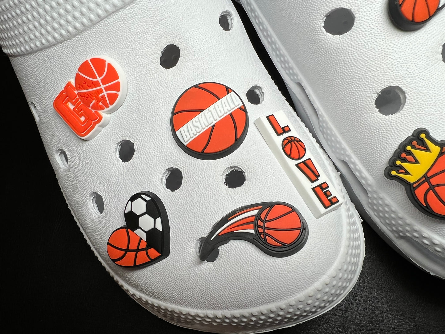 Amante de los deportes de baloncesto Diseño Tema Encantos del zapato Mejor calidad JuliesDecalDesign