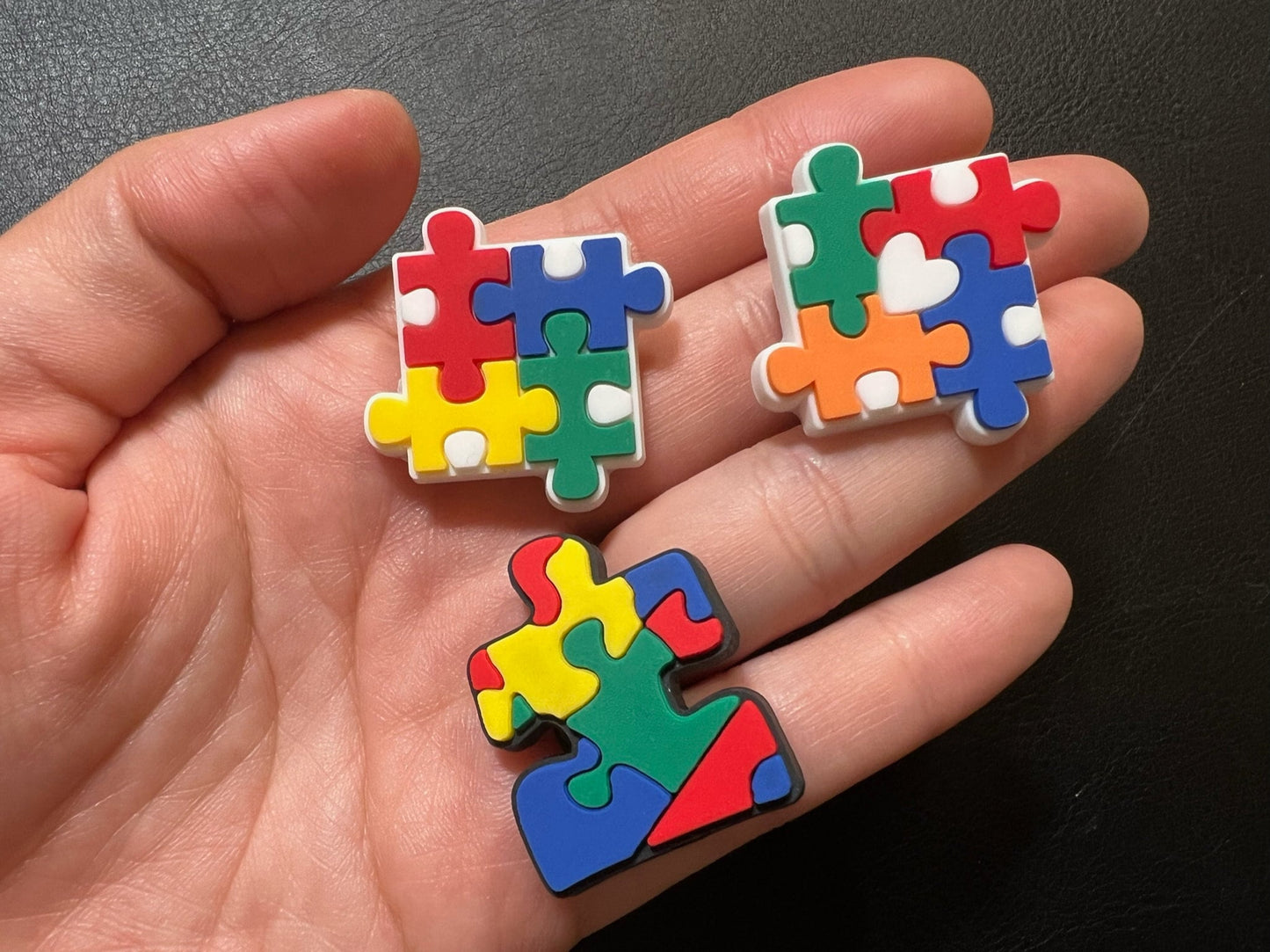 Autism Friendly Support rainbow puzzle Design Shoe Charms JuliesDecalDesign