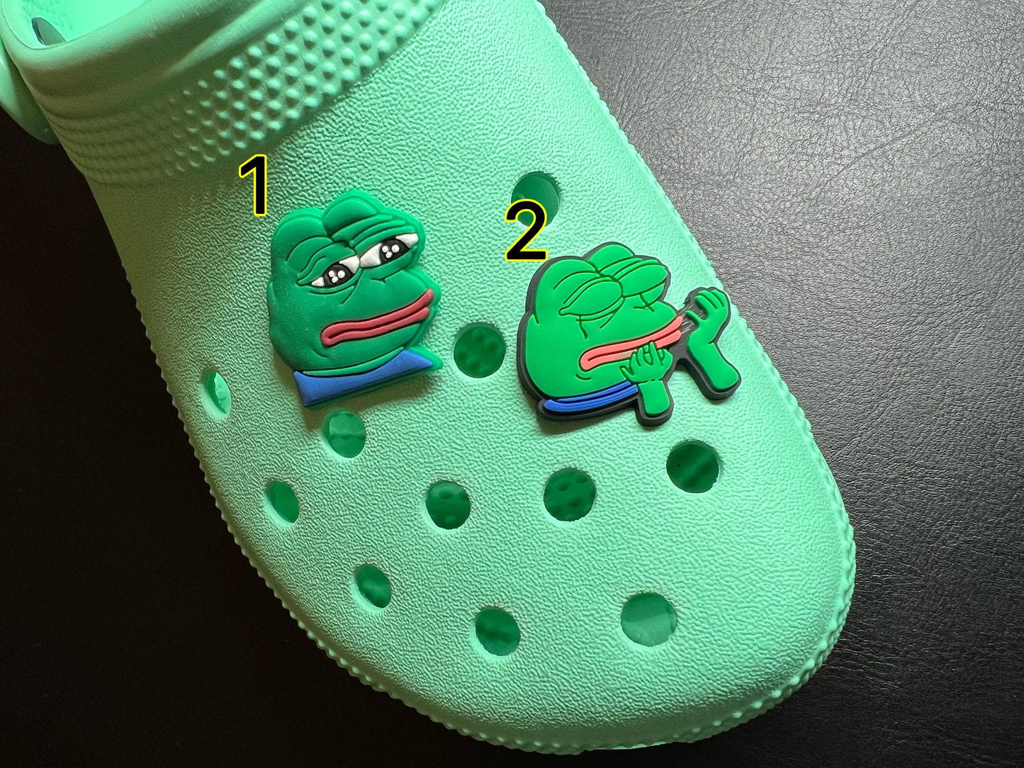 Green Frog Design Shoe Charms