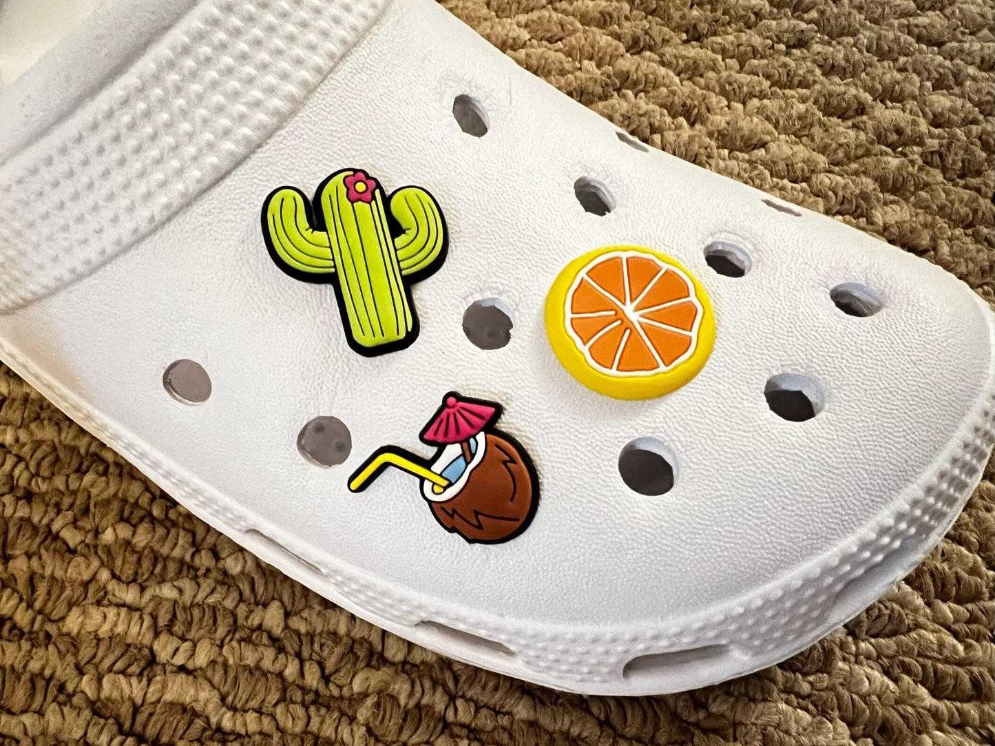 Coco naranja cactus Diseño Zapato Charms Mejor Calidad JuliesDecalDesign