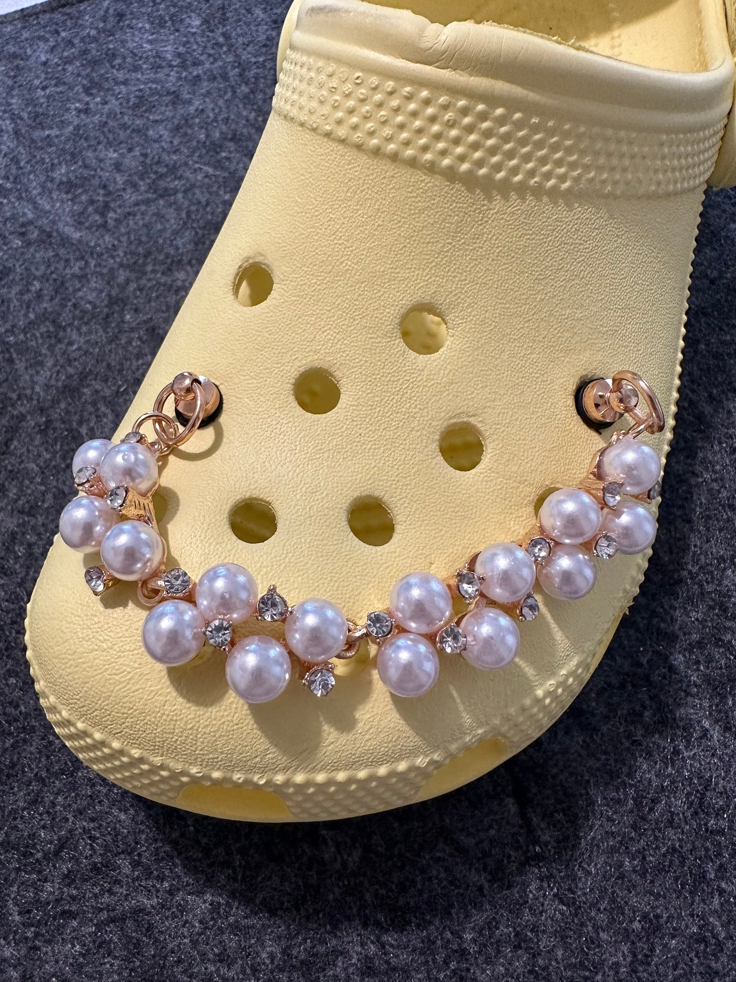 Metal Pearl rhinestones Chain Gold Chain Silver Diamond Chain for DIY Unique Special Shoes
