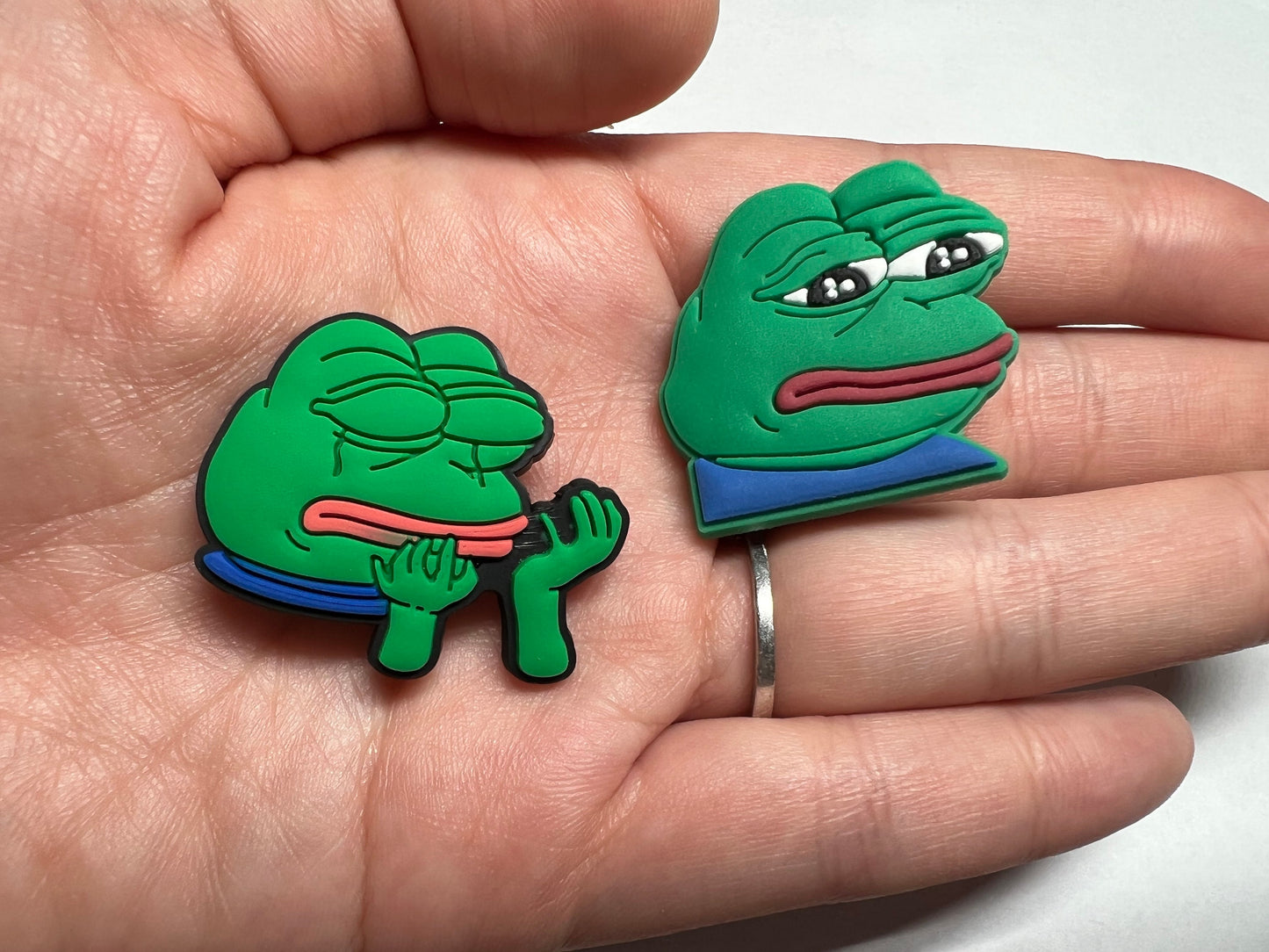 Green Frog Design Shoe Charms