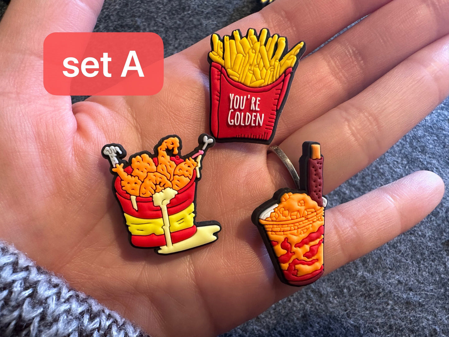 Yummy Food Design Theme Fast food sweet food Japanese food Chinese food and more shoe charms