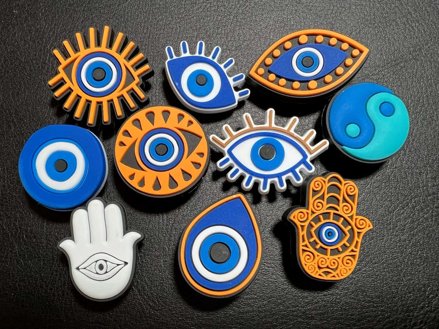 Evil Eye Tai Chi Yingyang Theme Shoe Charms Best Quality JuliesDecalDesign
