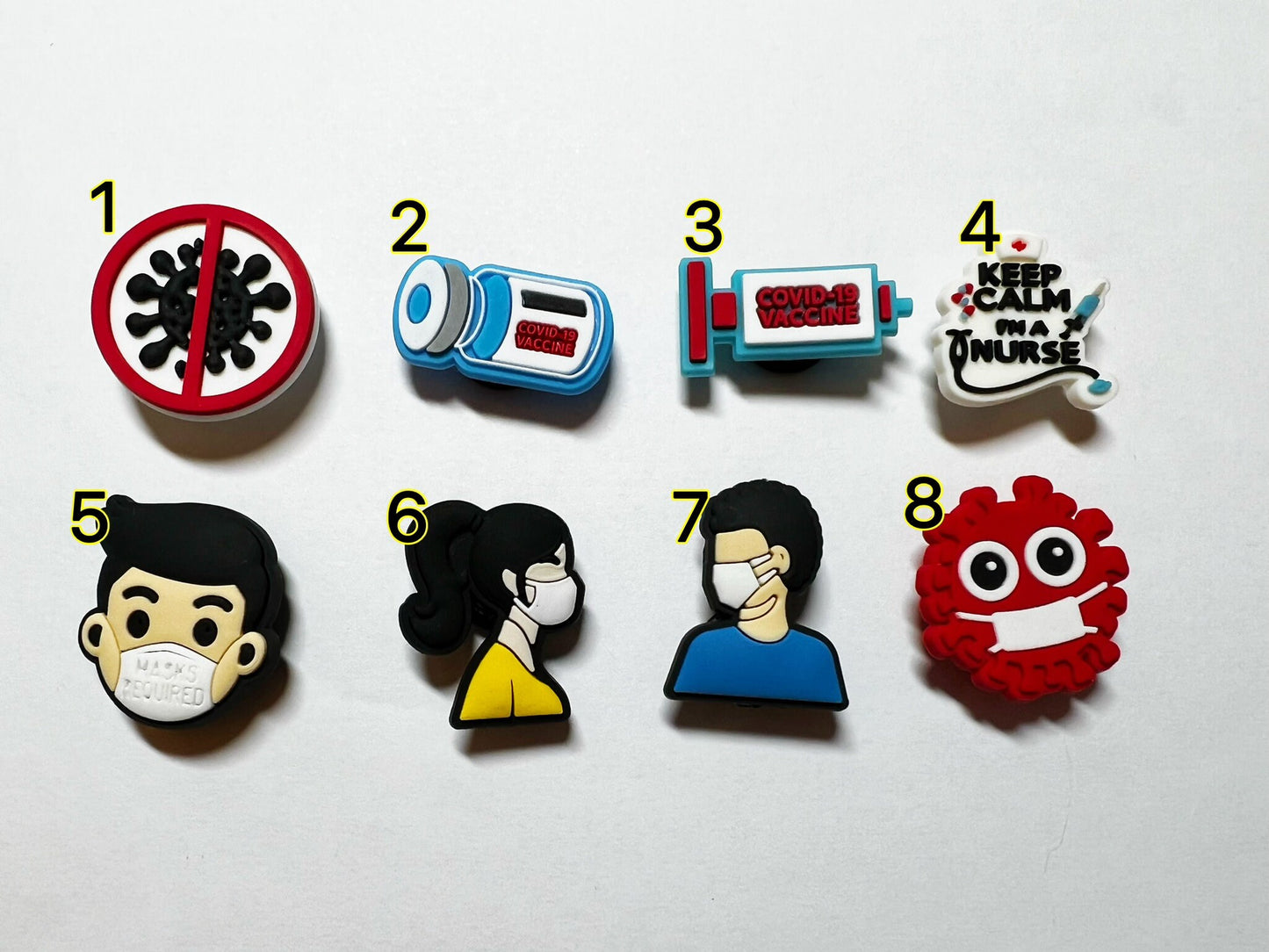 Germs/pandemic/virus theme shoe charms