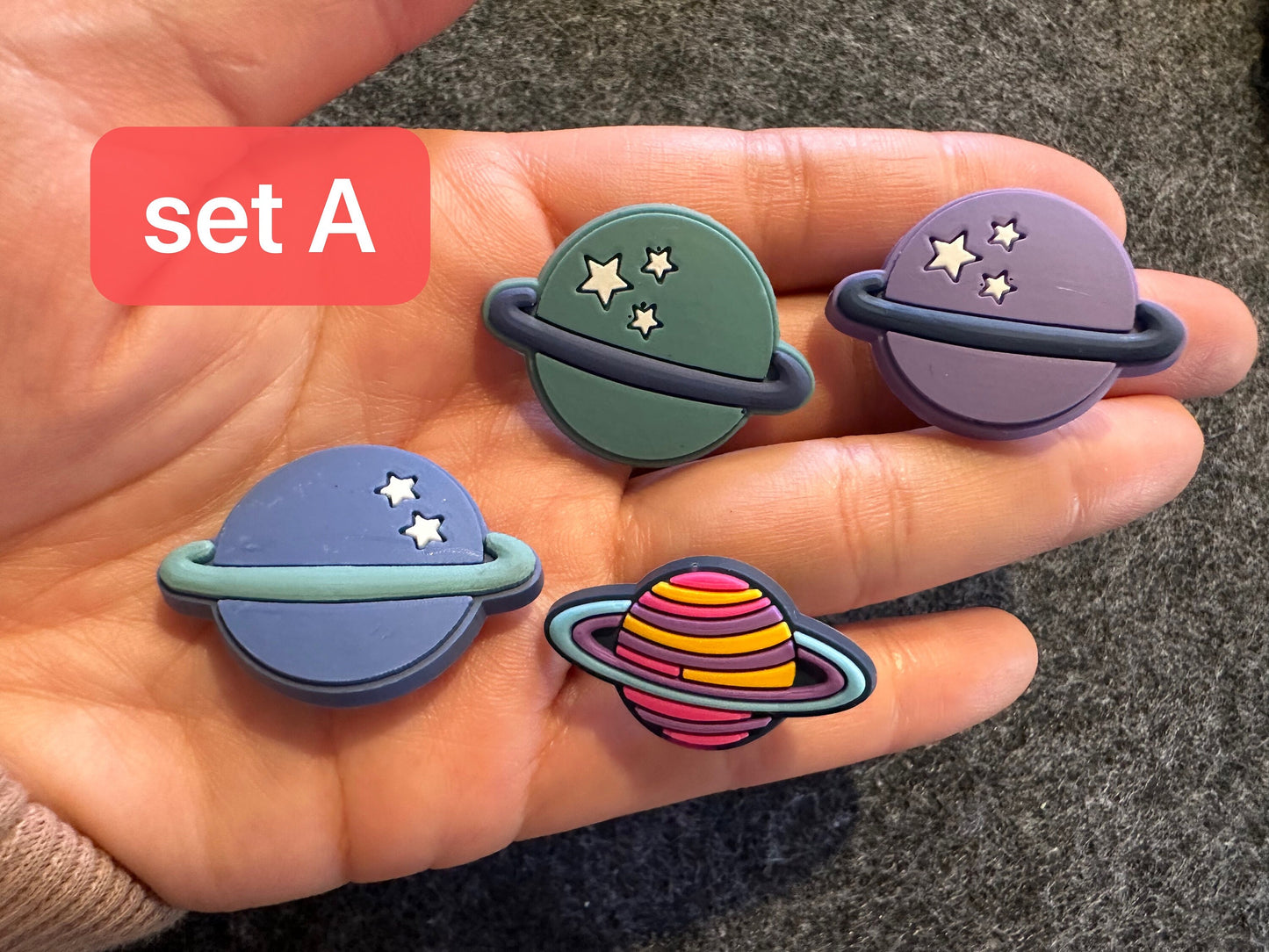 Cute Astronaut Planet Space Rocket Ship space station Theme and more shoe charms
