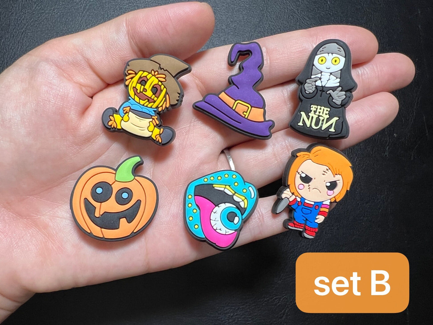 Horror Skeleton Ghost Horror Movie Pumpkin Scary Eyeball Theme Design Shoe Charms