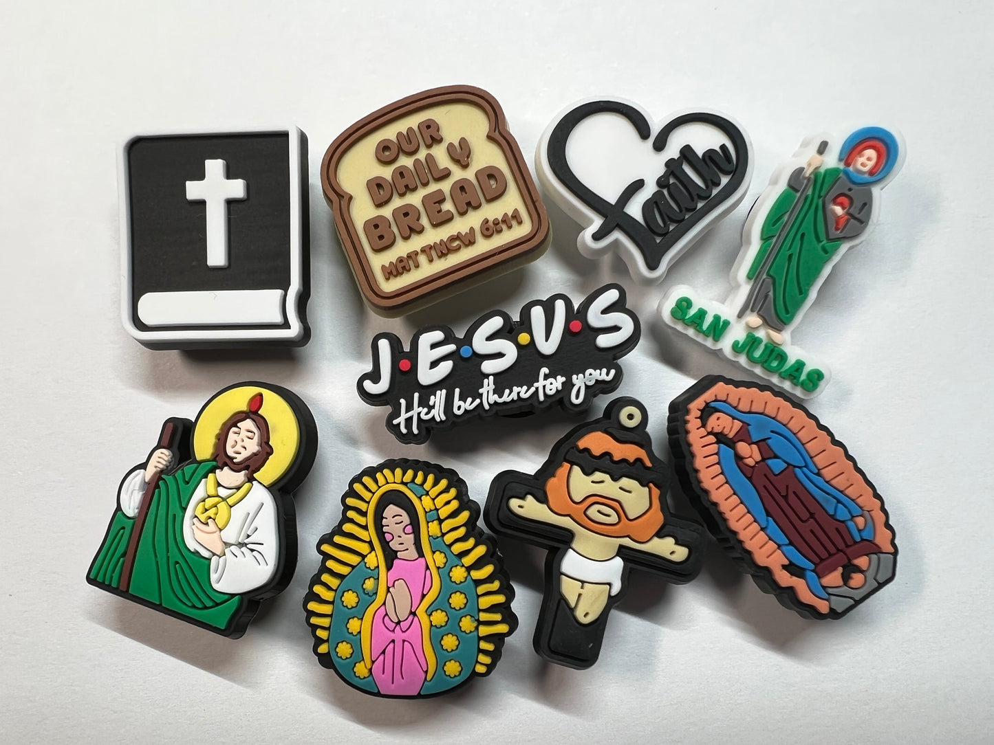 Jesús La Biblia Fe Nuestro Pan Diario Diseño Tema Encantos Del Zapato Mejor Calidad JuliesDecalDesign