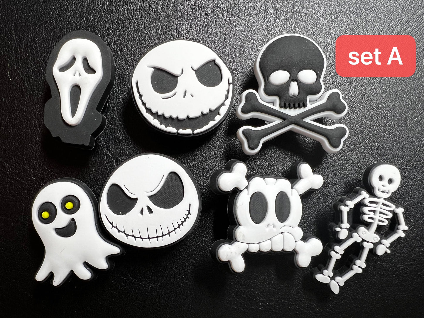 Horror Skeleton Ghost Horror Movie Pumpkin Scary Eyeball Theme Design Halloween Shoe Charms Best Quality