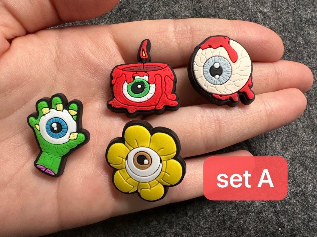 Horror Evil Eye Theme Shoe Charms Halloween