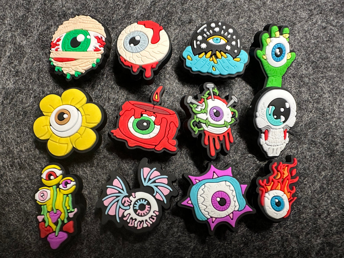 Horror Evil Eye Theme Shoe Charms Halloween
