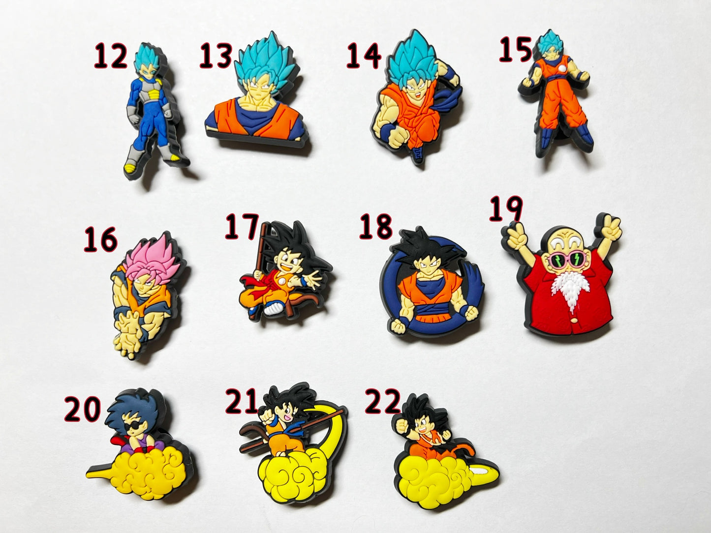 Dragon Balls anime shoe charms JuliesDecalDesign