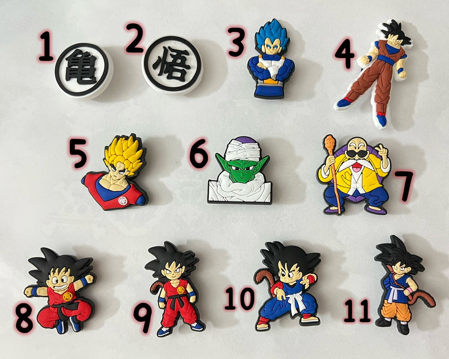 Dragon Balls anime shoe charms JuliesDecalDesign