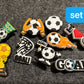 Soccer theme shoe charms