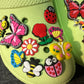 Garden Insects Bumble Bees Dragonfly Butterfly Ladybug Design Theme Shoe Charms