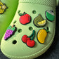Yummy Fruits Design Theme Apple Banana Strawberry Cherry Blueberry Watermelon Avocado and more shoe charms