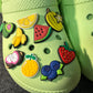 Yummy Fruits Design Theme Apple Banana Strawberry Cherry Blueberry Watermelon Avocado and more shoe charms